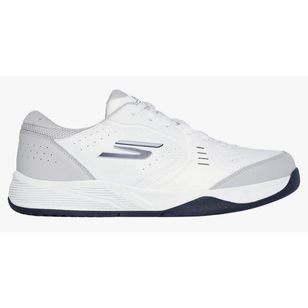 Skechers SKX Pickleball Viper Court Smash Shoes Gray White Mens 8.5